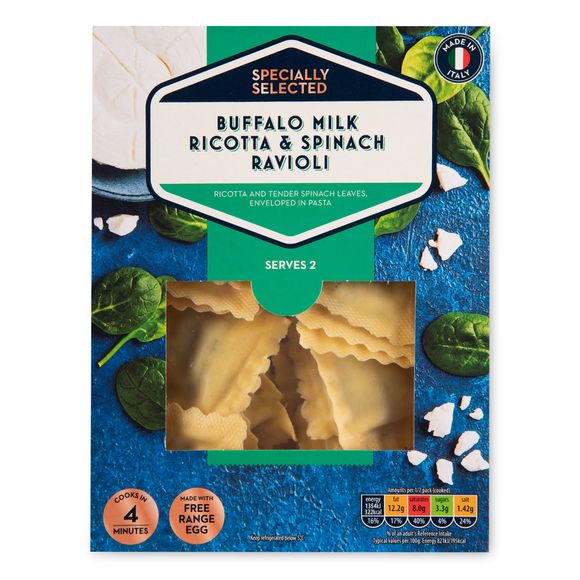 Buffalo Milk Ricotta & Spinach Ravioli 250g Specially Selected